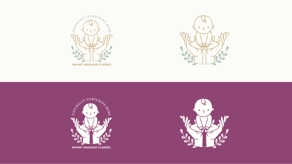 Naturally Nurturing Bubs Logo Variations