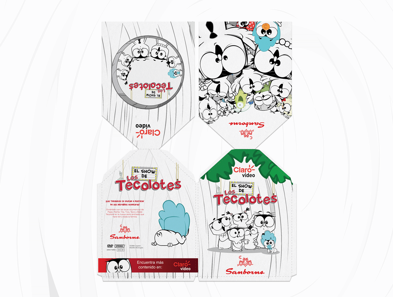 Los Tecolotes packaging